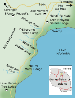 Map of Lake Manyara